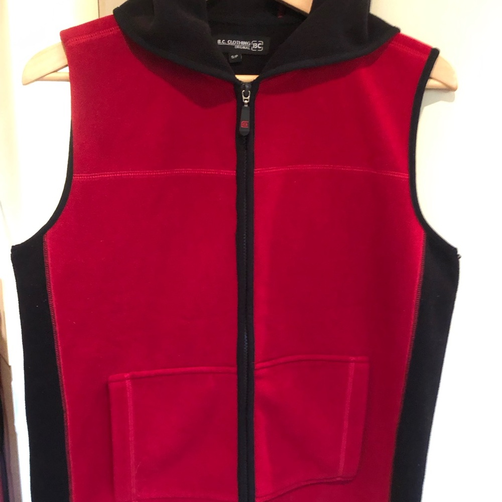 BC Clothing Red and Black Vest